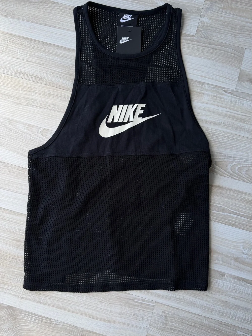 Nike Black Mesh Logo Tank - Women's